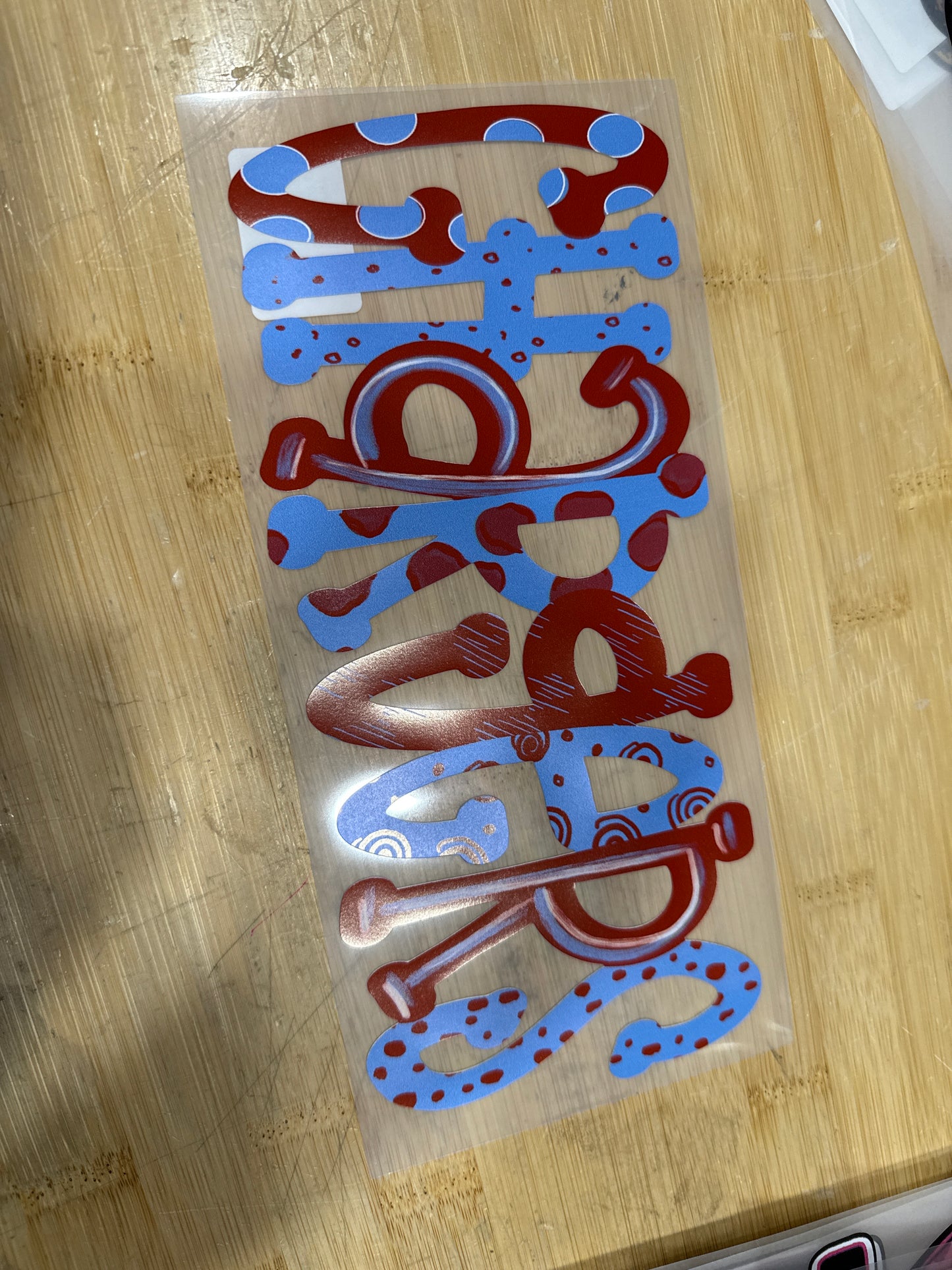 Chargers (Doodle- Maroon/Blue)- Heat Transfer Print (Copy)