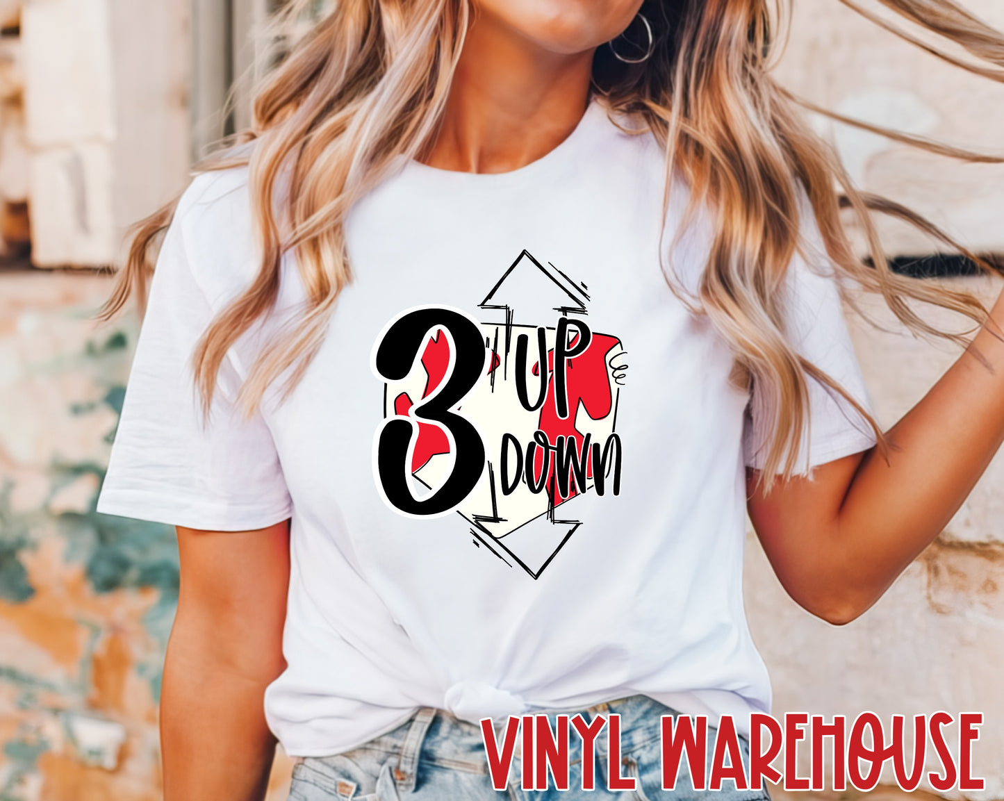 3 Up / 3 Down (Baseball) - Heat Transfer Print