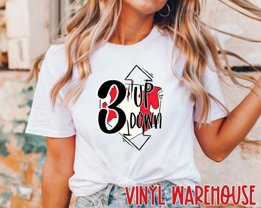 3 Up / 3 Down (Baseball) - Heat Transfer Print