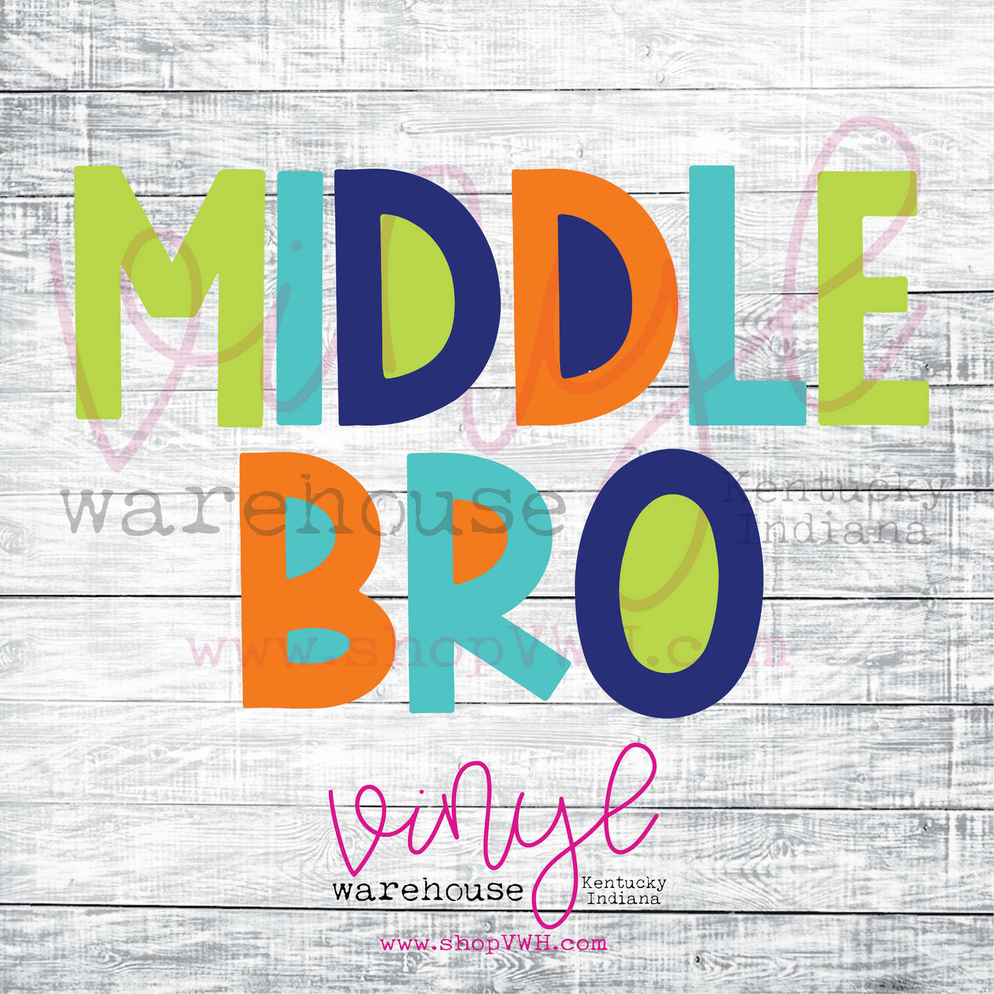 Middle Bro - Heat Transfer Print