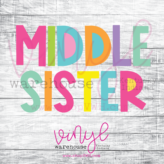 Middle Sister - Heat Transfer Print