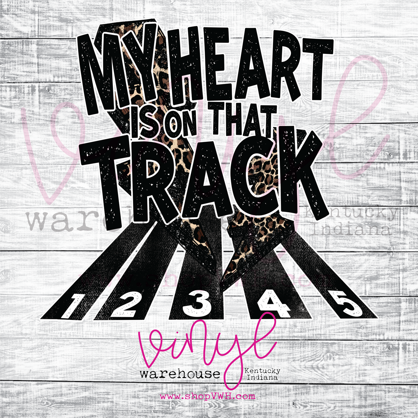 Heart Is On That Track - Heat Transfer Print