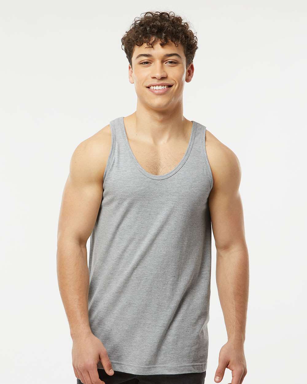 Tultex Unisex Fine Jersey Tank Top - Heather Grey
