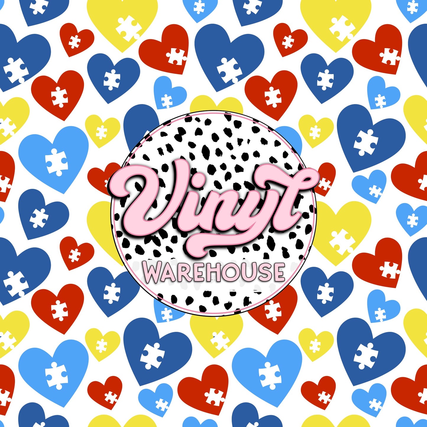 Autism Awareness Puzzle Piece - Printed HTV