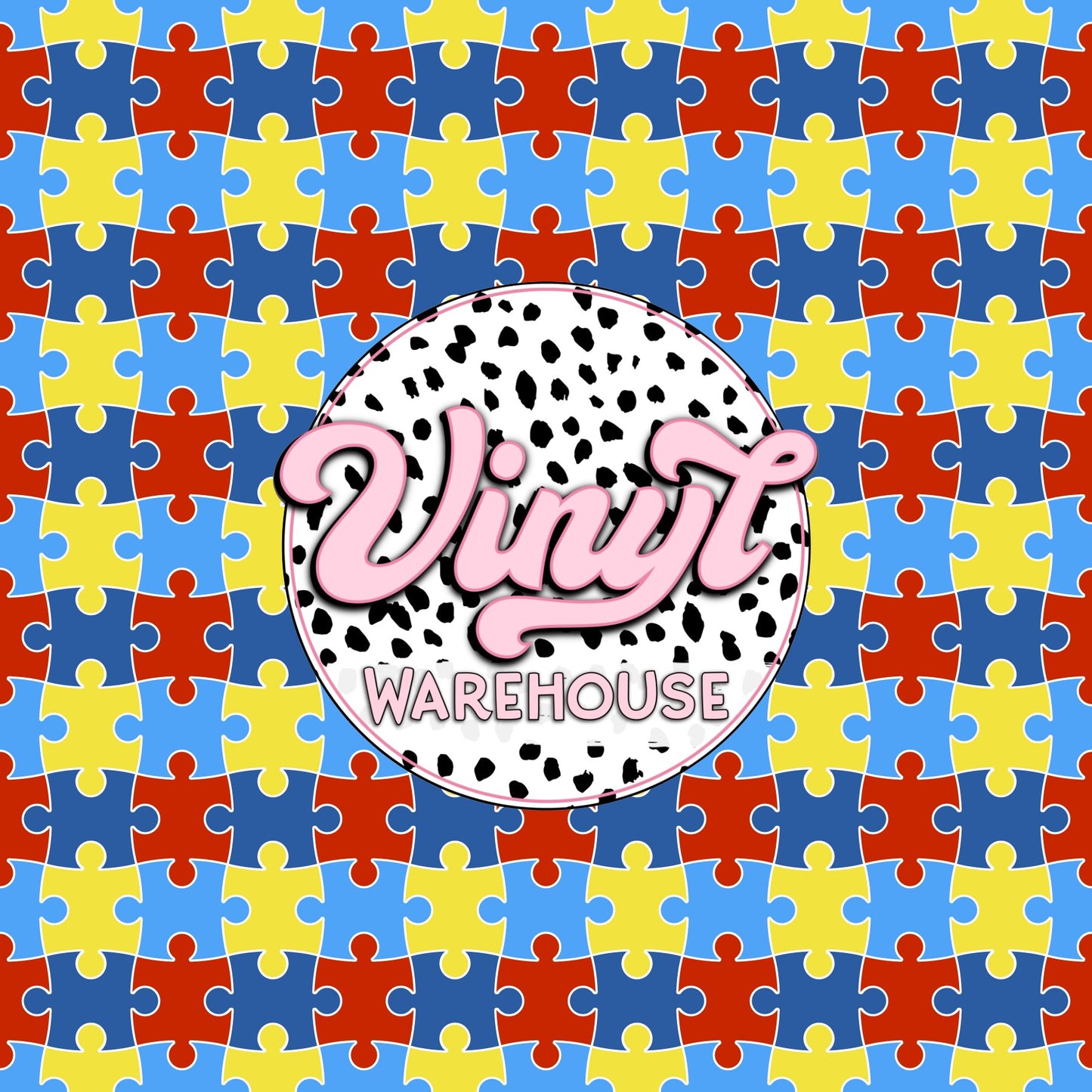 Autism Awareness Puzzle Piece - Printed HTV