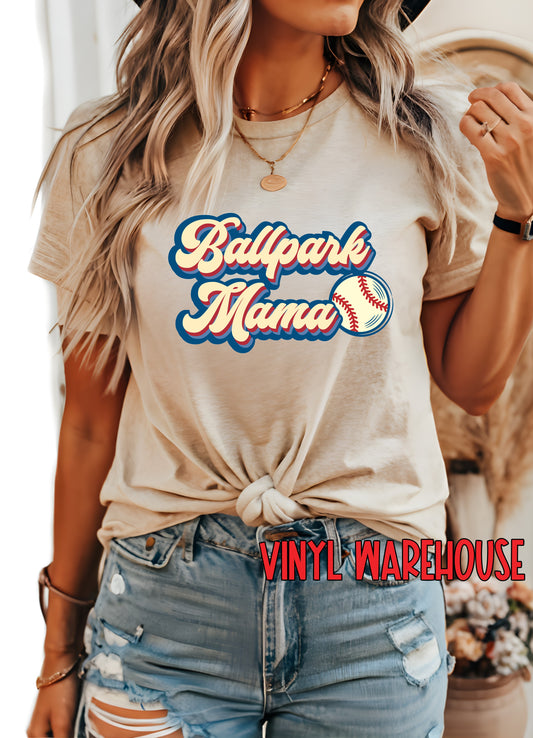 Ballpark Mama - Heat Transfer Print