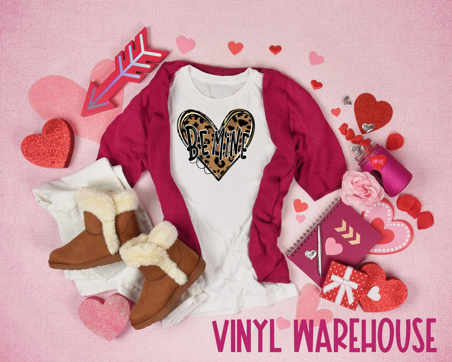 Be Mine Heart (Leopard) - Screen Print