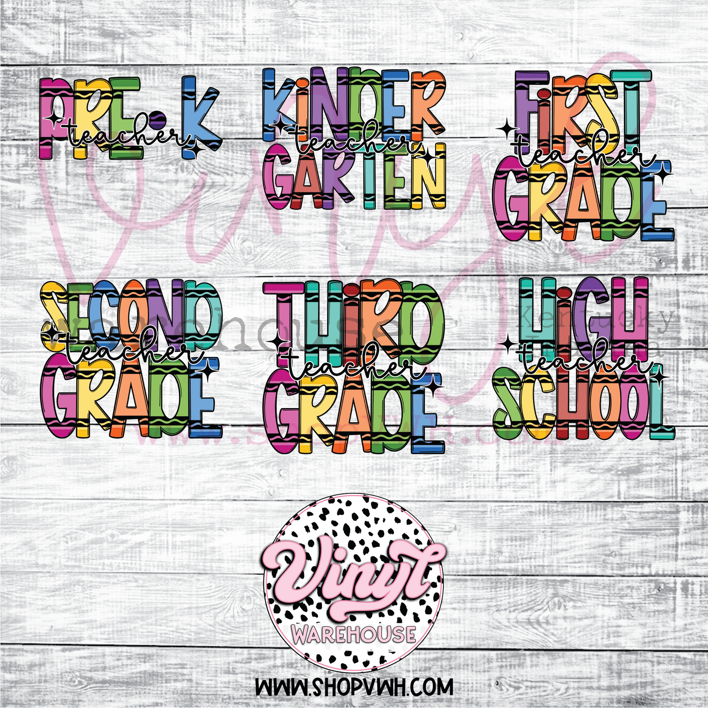 Crayon Teacher - Heat Transfer Prints