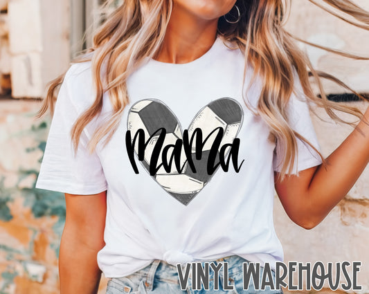 Soccer Mama (Heart) - Heat Transfer Print