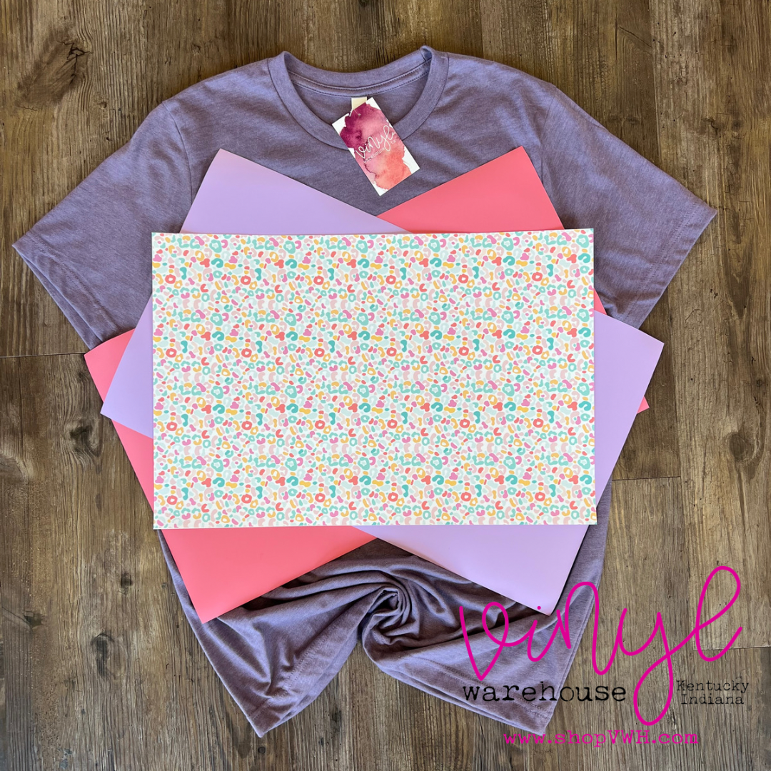 Printed Puff HTV - Pastel Leopard