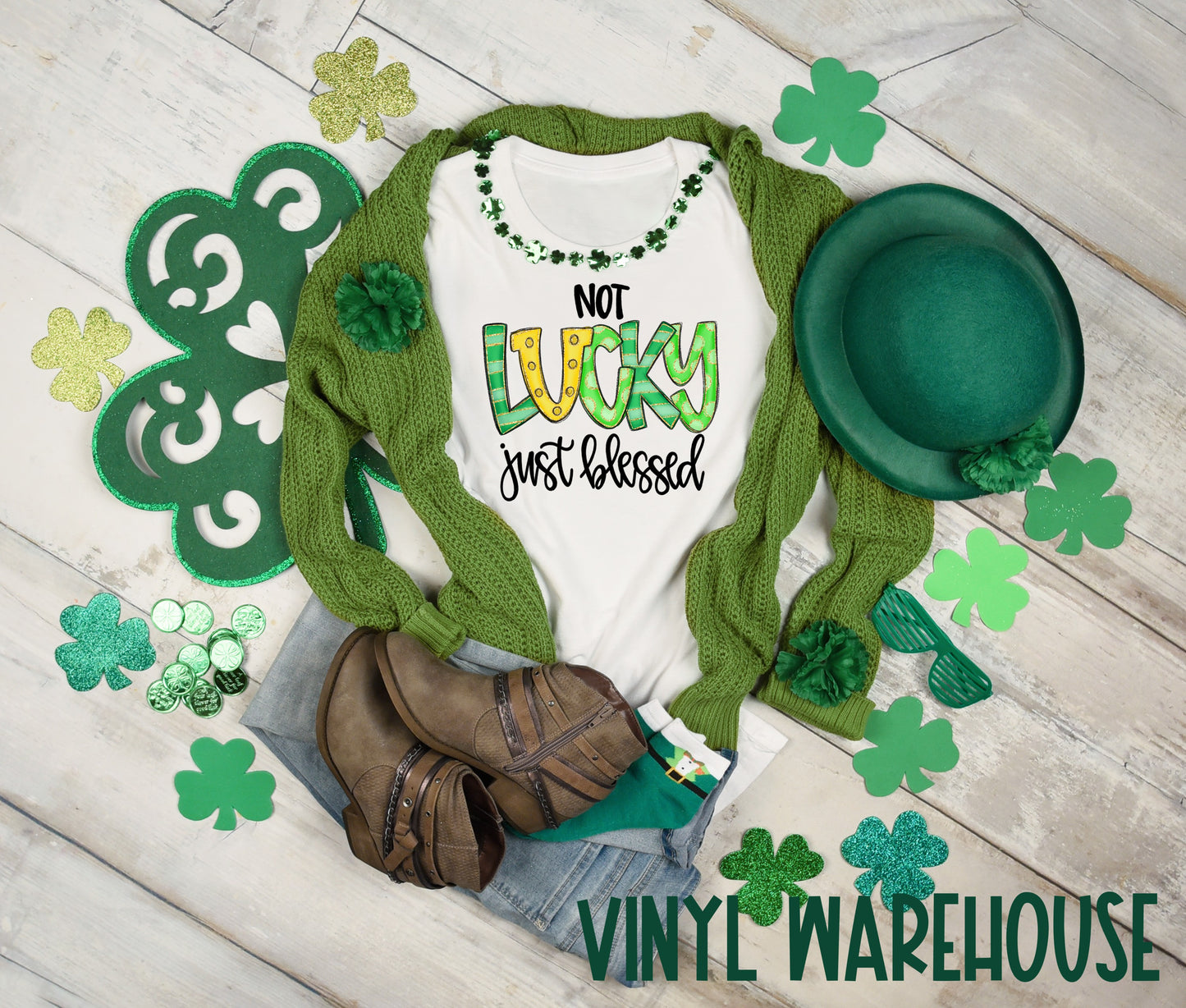 Not Lucky, Blessed - Screen Print