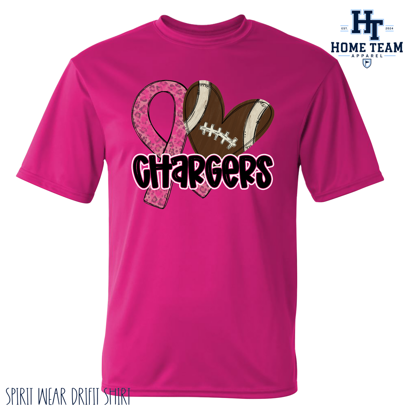 Pink Out Leopards/Chargers Football- Spirit Wear