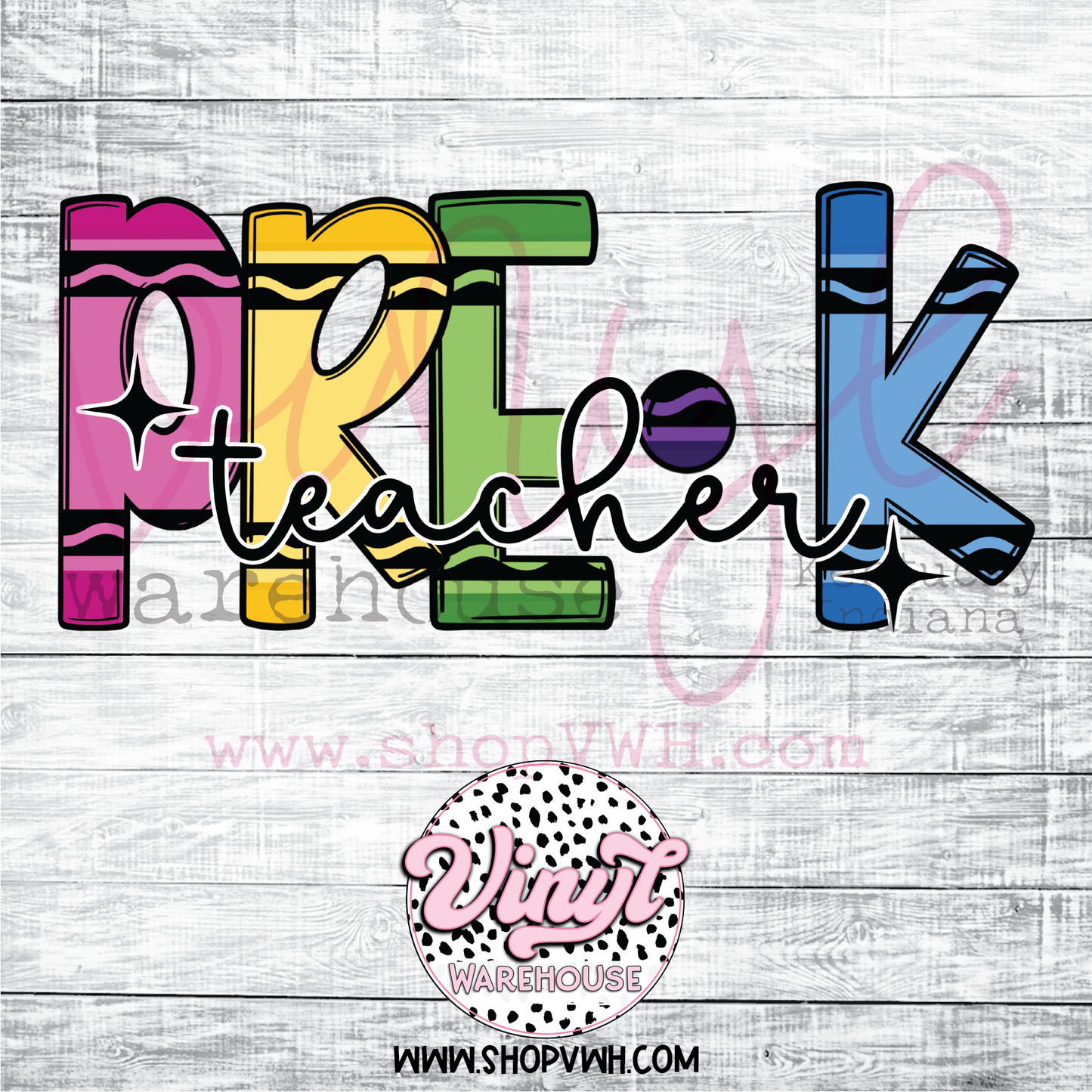 Crayon Teacher - Heat Transfer Prints