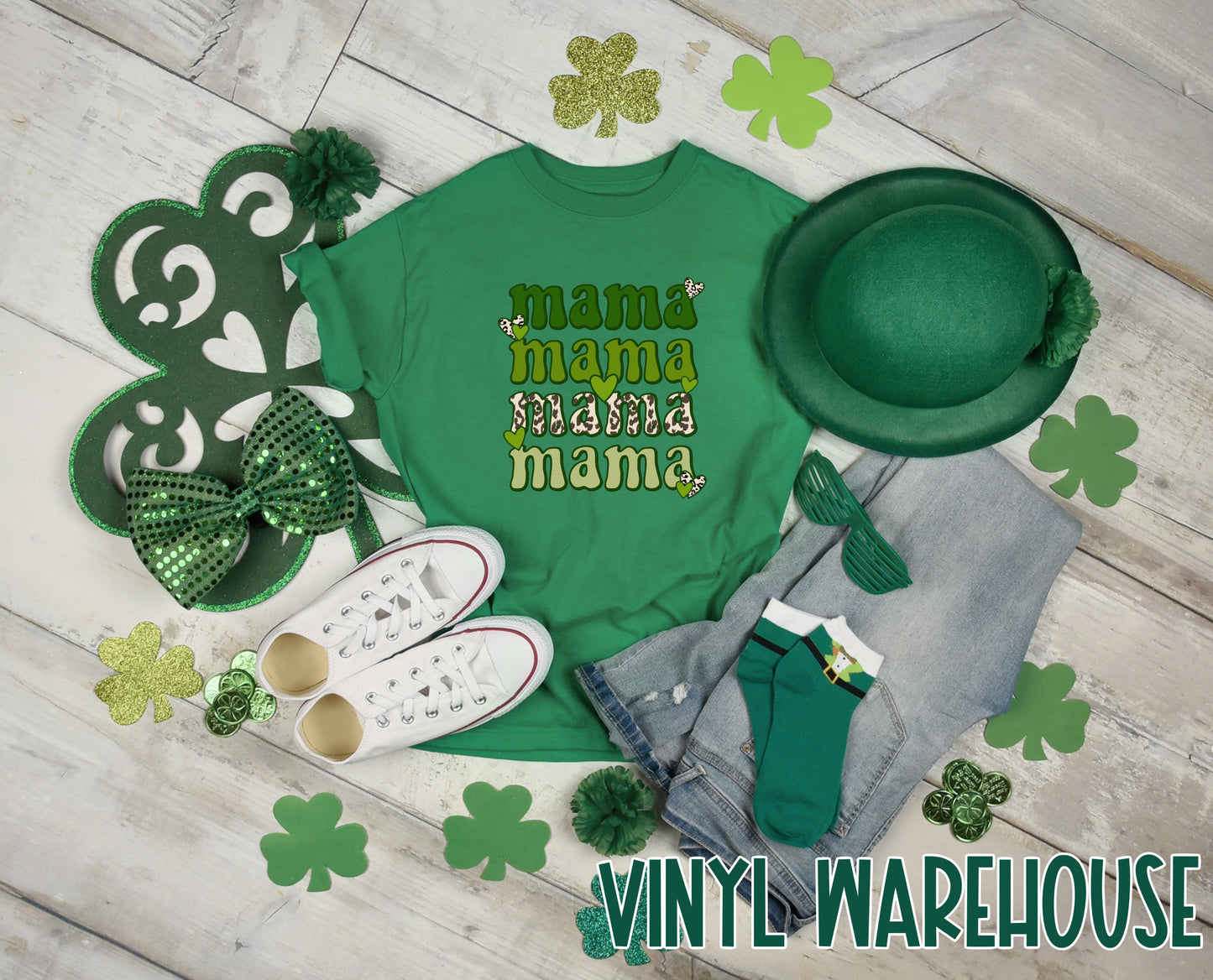 St Patty Mama - Heat Transfer Print