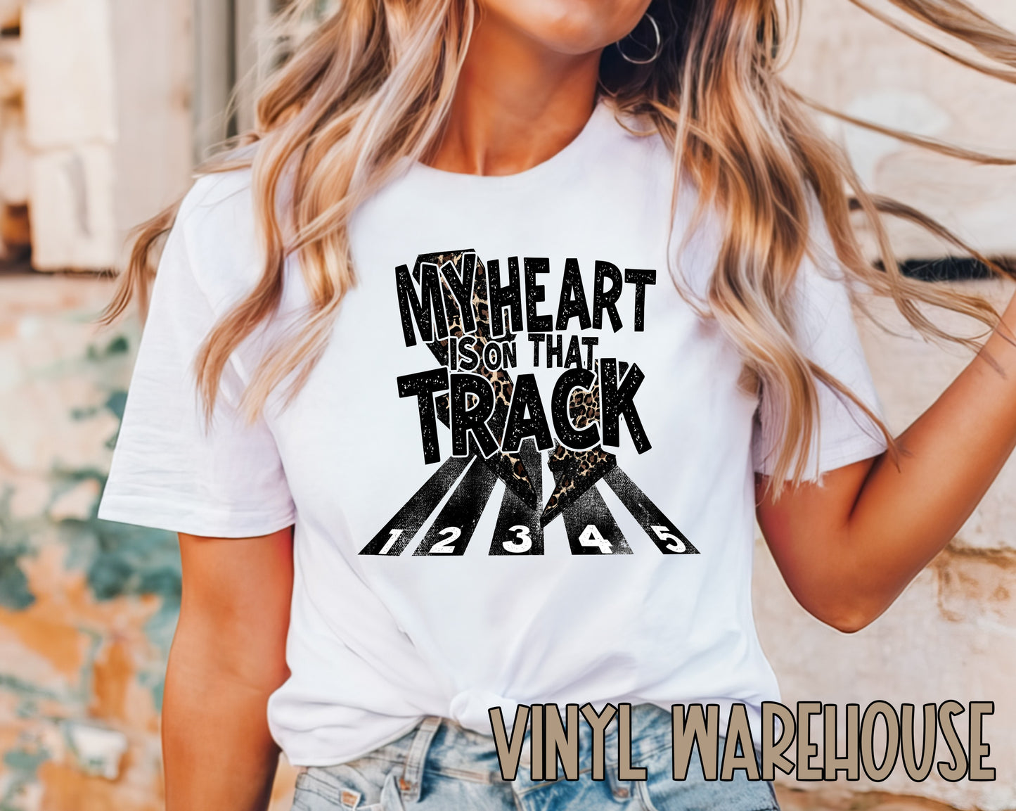 Heart Is On That Track - Heat Transfer Print