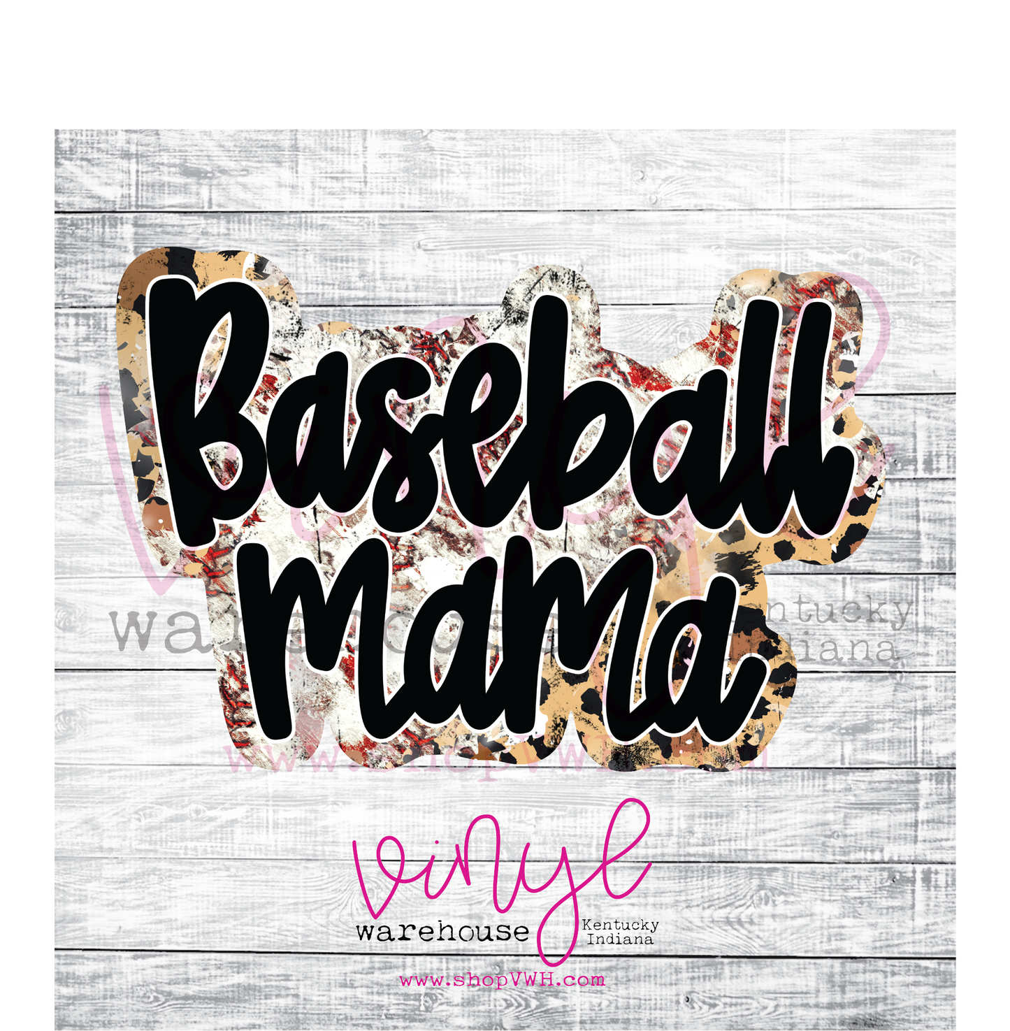 Printed Adhesive Decal - Baseball Mama