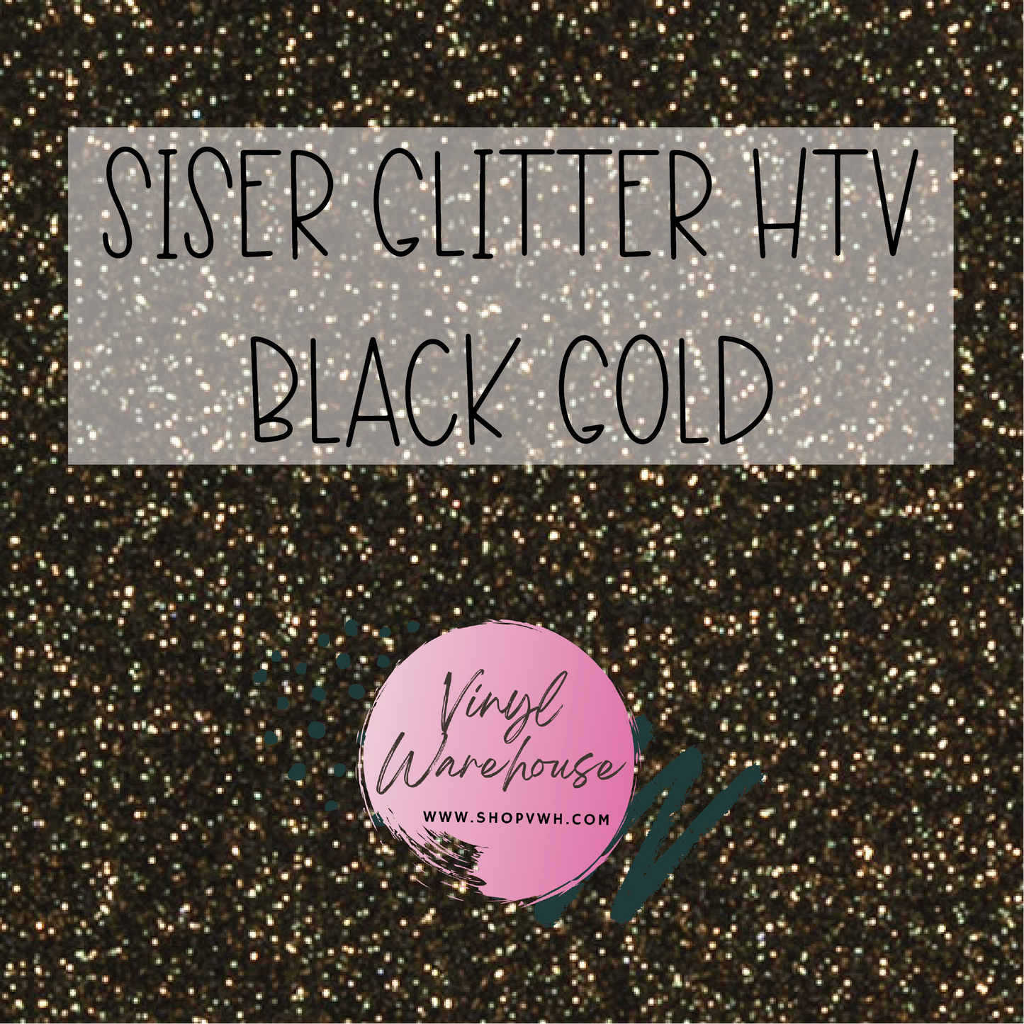 Siser EasyWeed Glitter HTV - Black Gold
