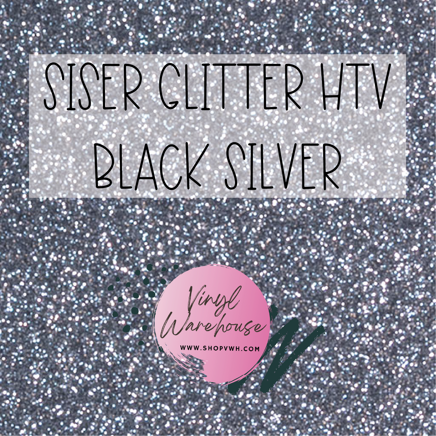 Siser EasyWeed Glitter HTV - Black Silver