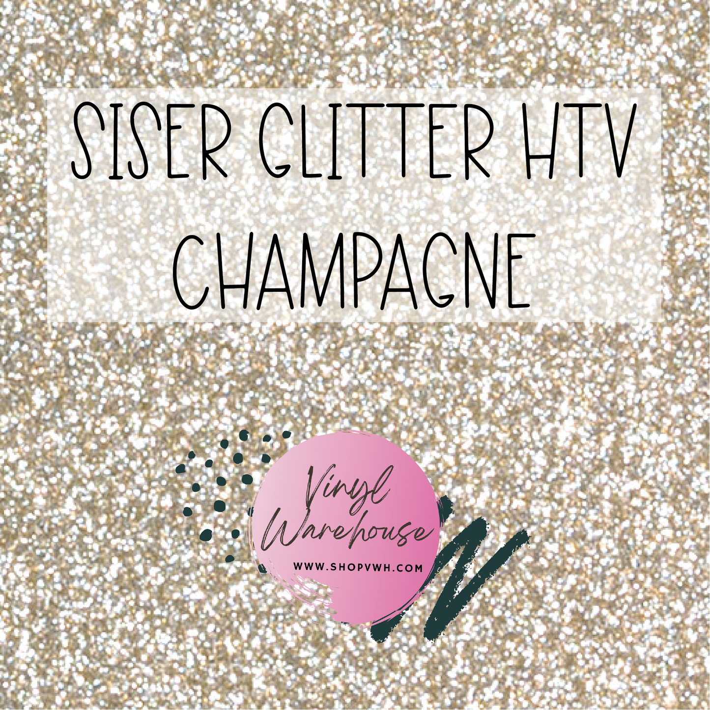 Siser EasyWeed Glitter HTV - Champagne