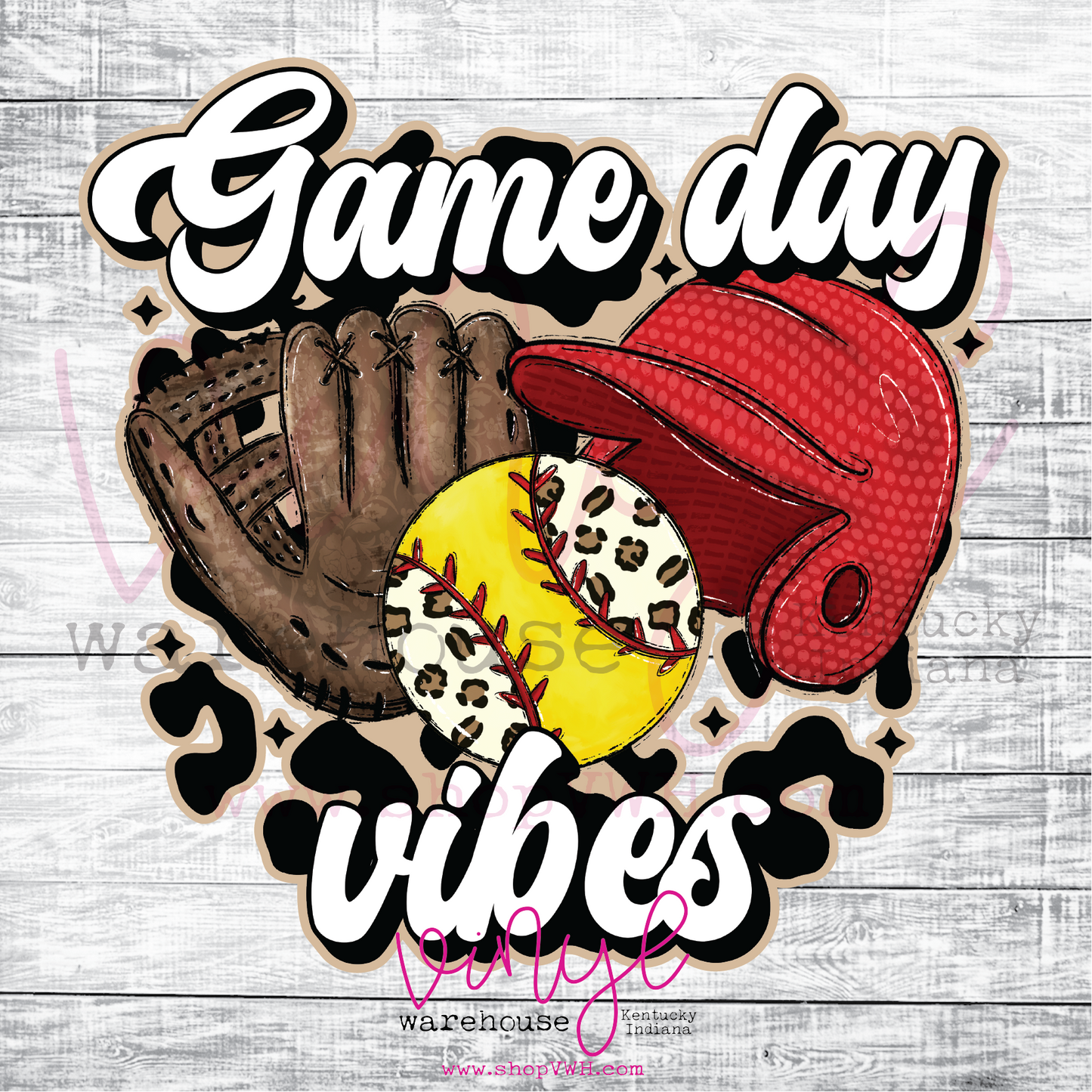 Game Day Vibes (Softball) - Heat Transfer Print