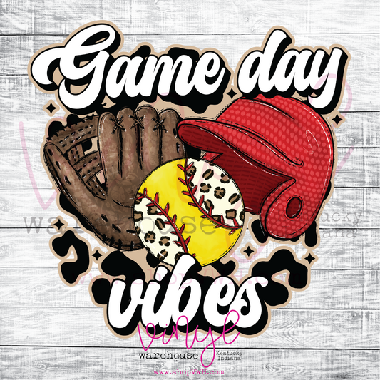 Game Day Vibes (Softball) - Heat Transfer Print