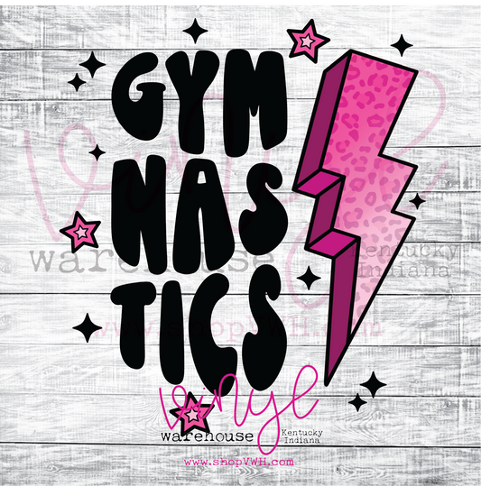 Gymnastics Bolt - Heat Transfer Print