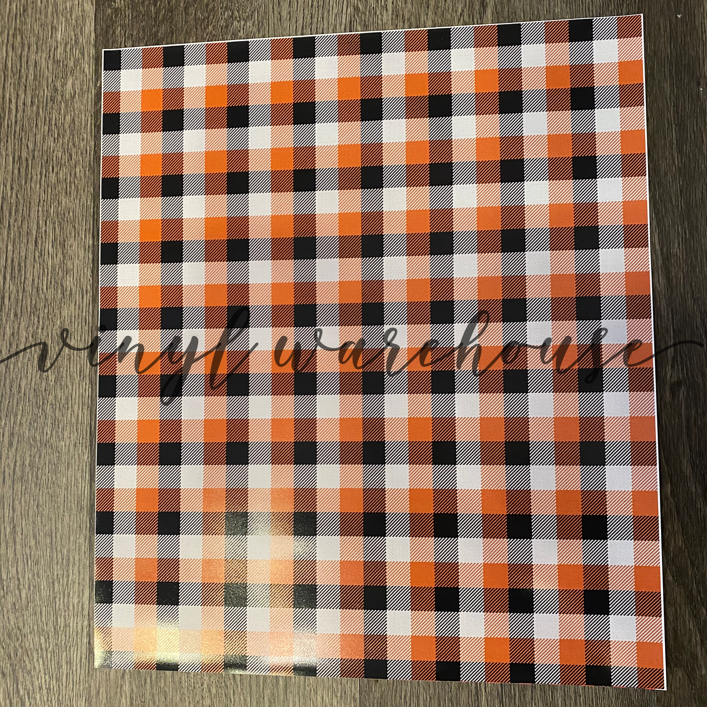 Orange Plaid - Printed HTV