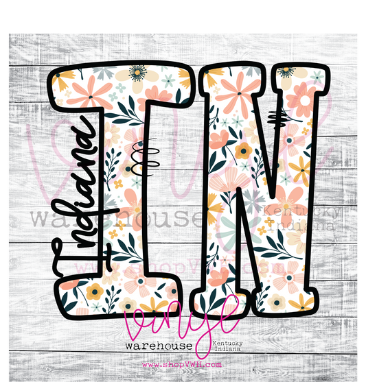 IN - Spring Floral - Heat Transfer Print