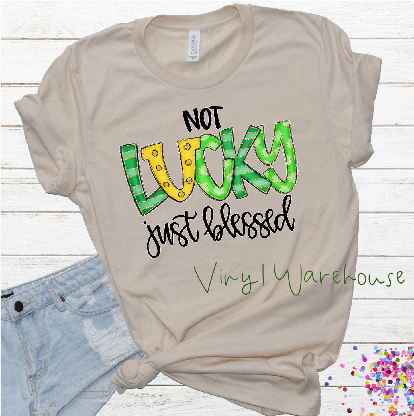 Not Lucky, Blessed - Screen Print