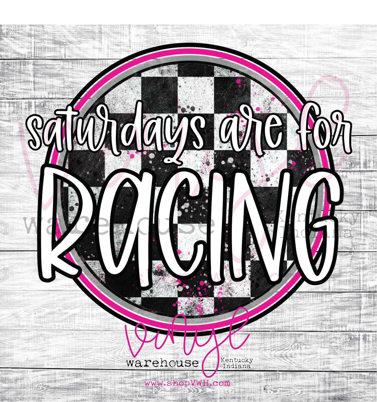 Saturdays Are For Racing - Heat Transfer Print