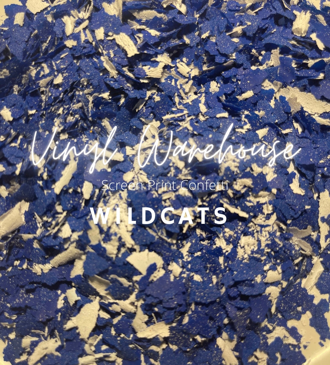 Screen Print Confetti - Wildcats (Royal Blue/Grey)