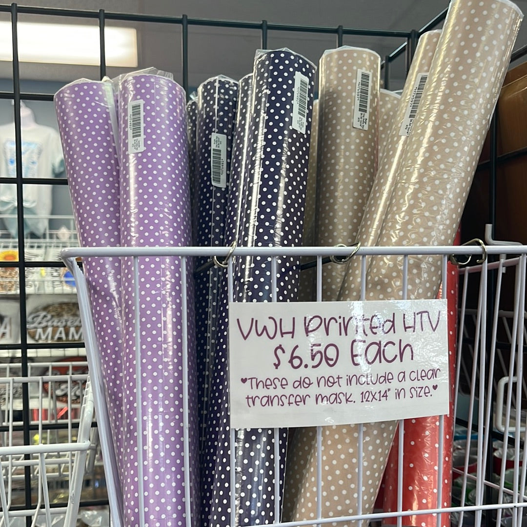 White Polka Dot (Tiny) - Printed HTV