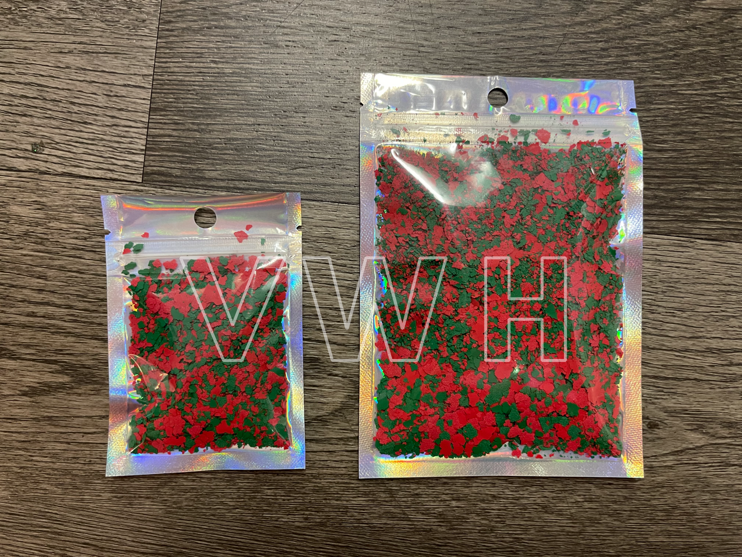 Screen Print Confetti - Christmas Crack (Red/Green)