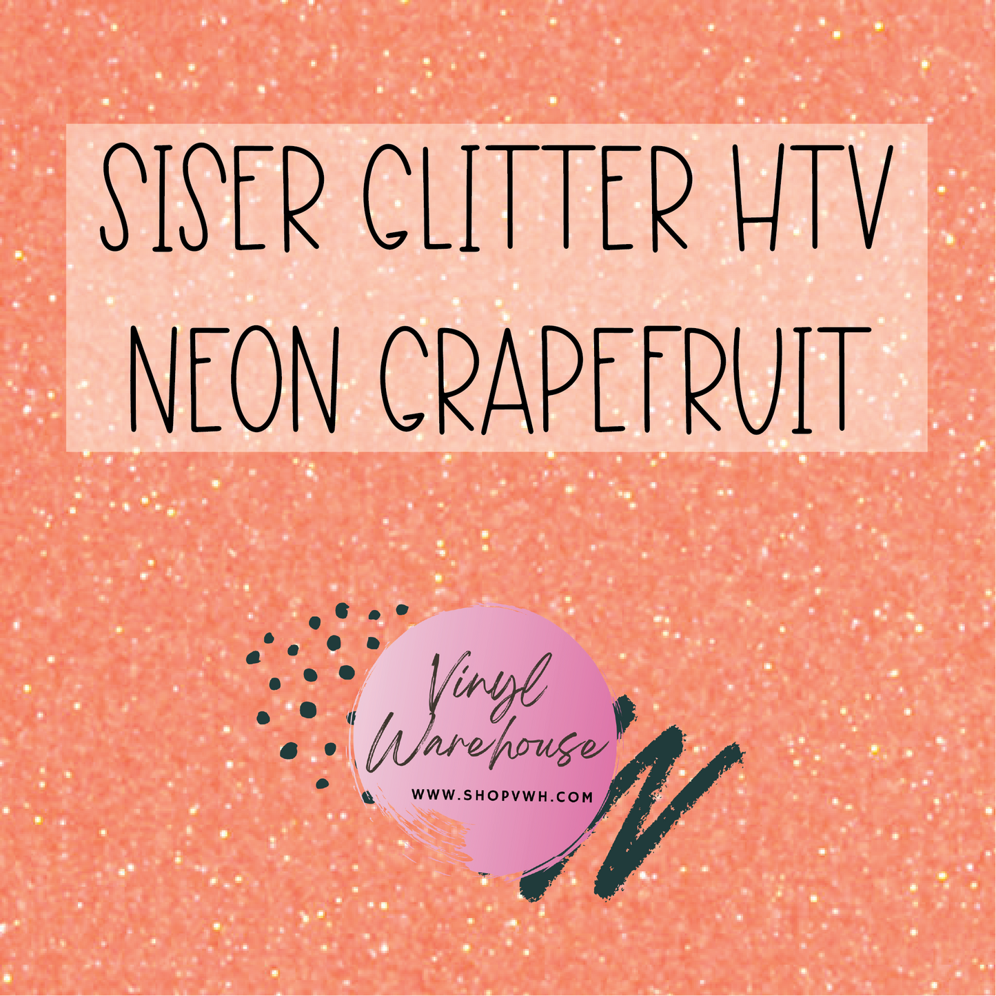 Siser EasyWeed Glitter HTV - Neon Grapefruit