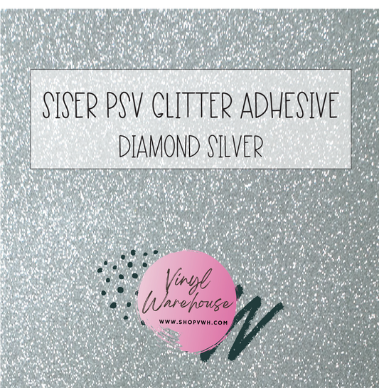 Siser PSV Adhesive Glitter - Diamond Silver