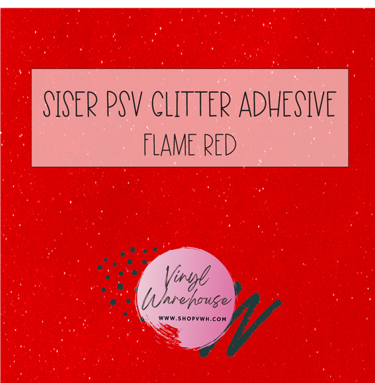Siser PSV Adhesive Glitter - Flame Red