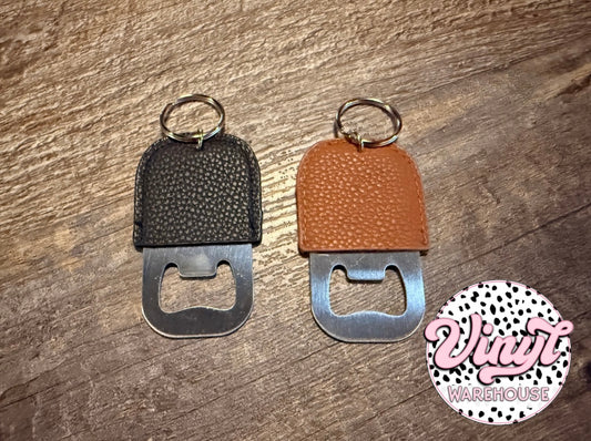 Leather Keychain - Bottle Opener