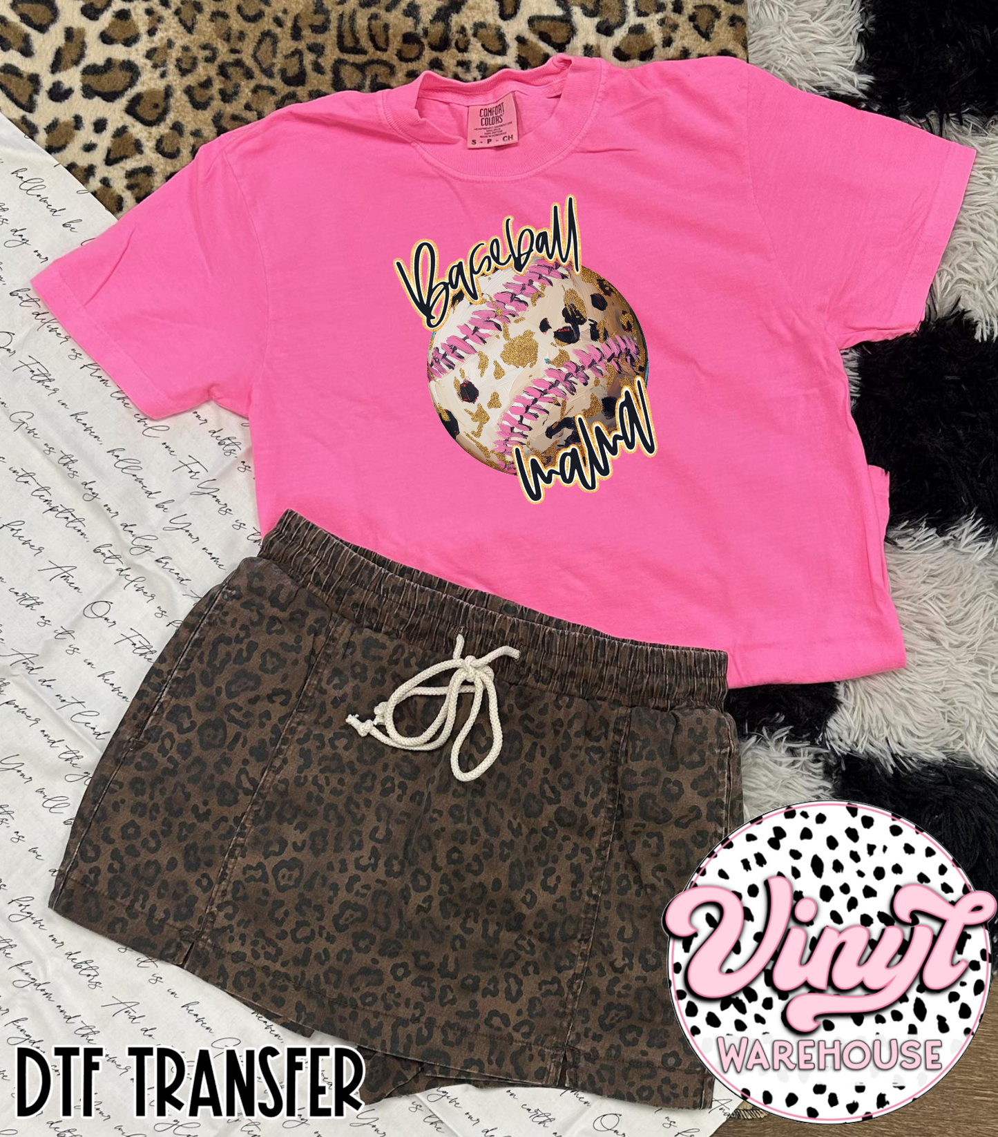 Pink Baseball Mama - DTF Print