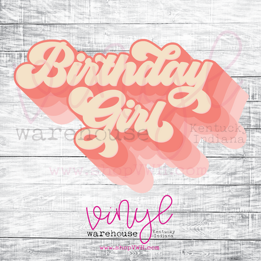 Birthday Girl - Heat Transfer Print
