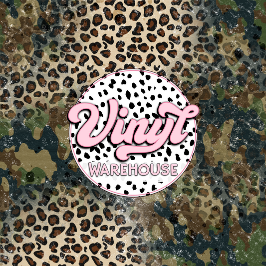 Grunge Leopard & Camo - Printed Adhesive