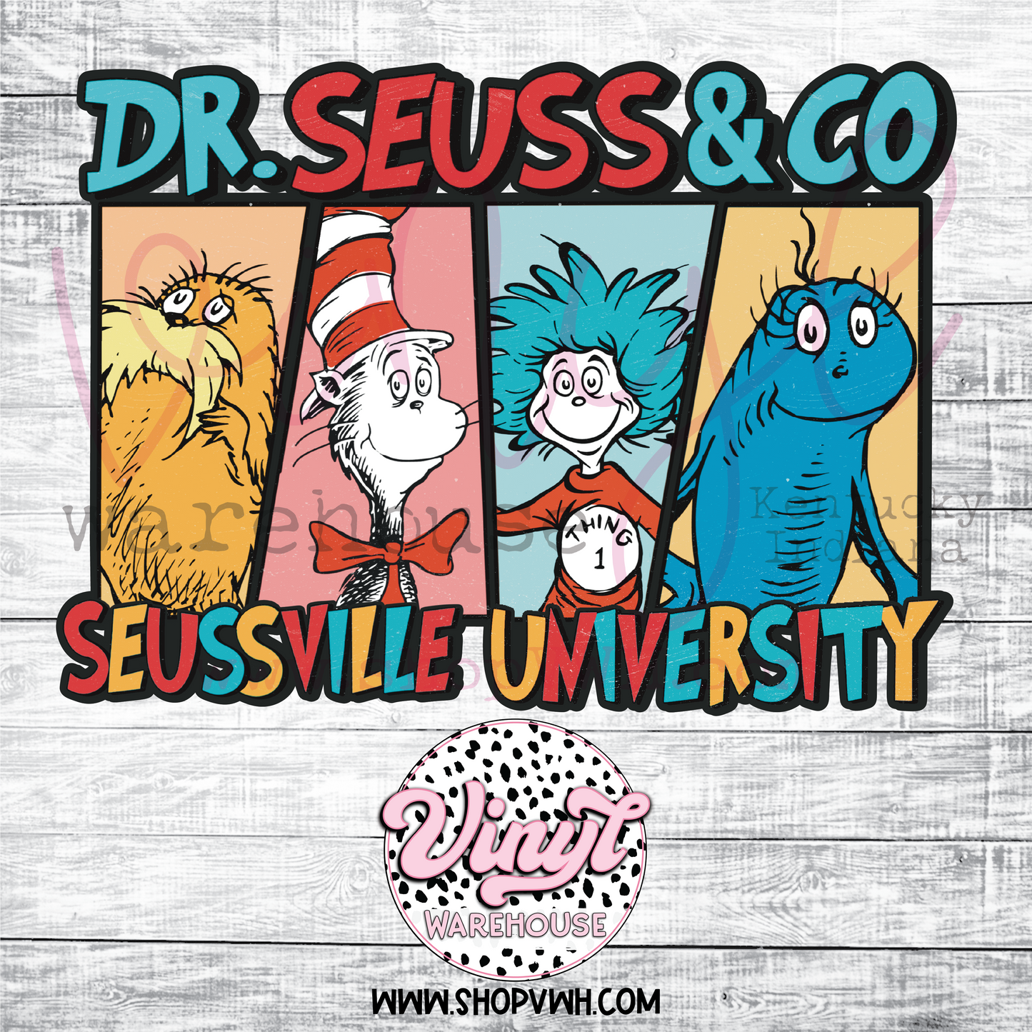 Seussville University - Heat Transfer Print