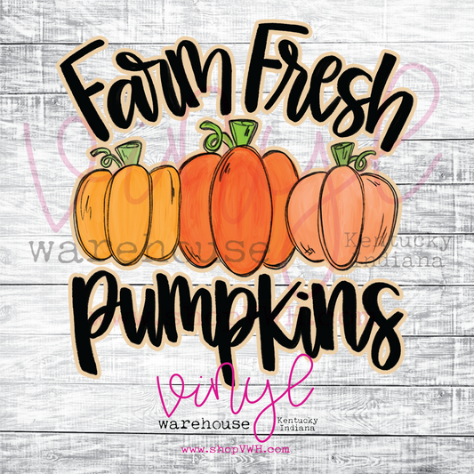 Farm Fresh Pumpkins - Heat Transfer Print