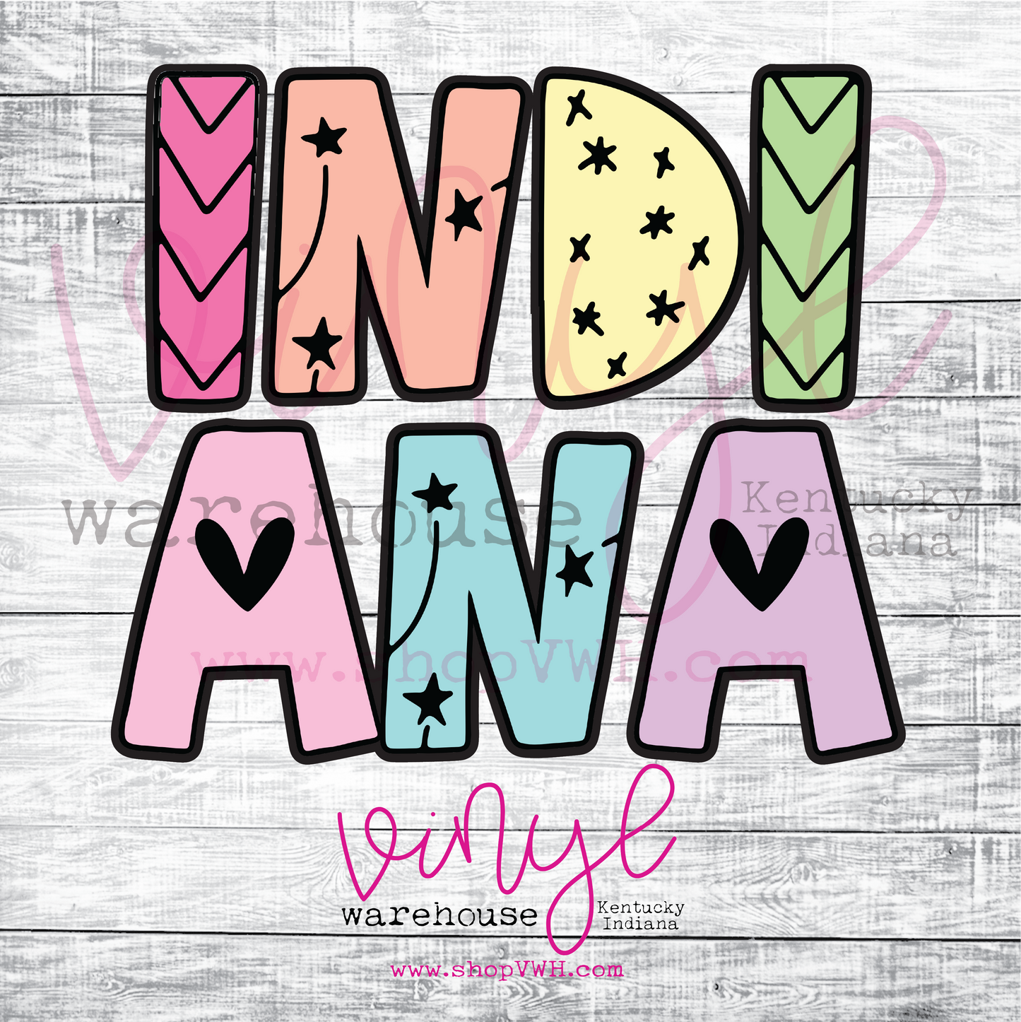 Funky Indiana - Heat Transfer Print