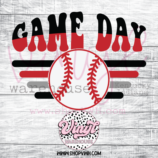 Game Day Retro Ball - Heat Transfer Print