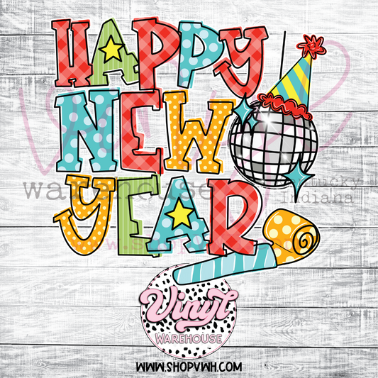 Happy New Year (Boy) - Heat Transfer Print