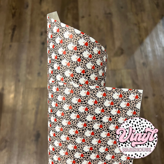 Printed Puff HTV - Santa Leopard