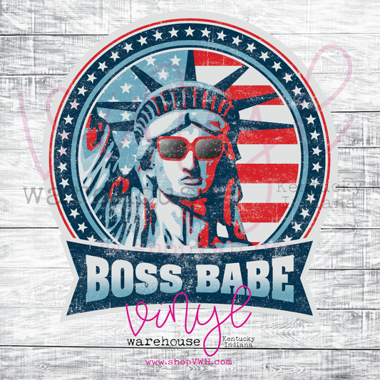 Liberty Boss Babe - Heat Transfer Print
