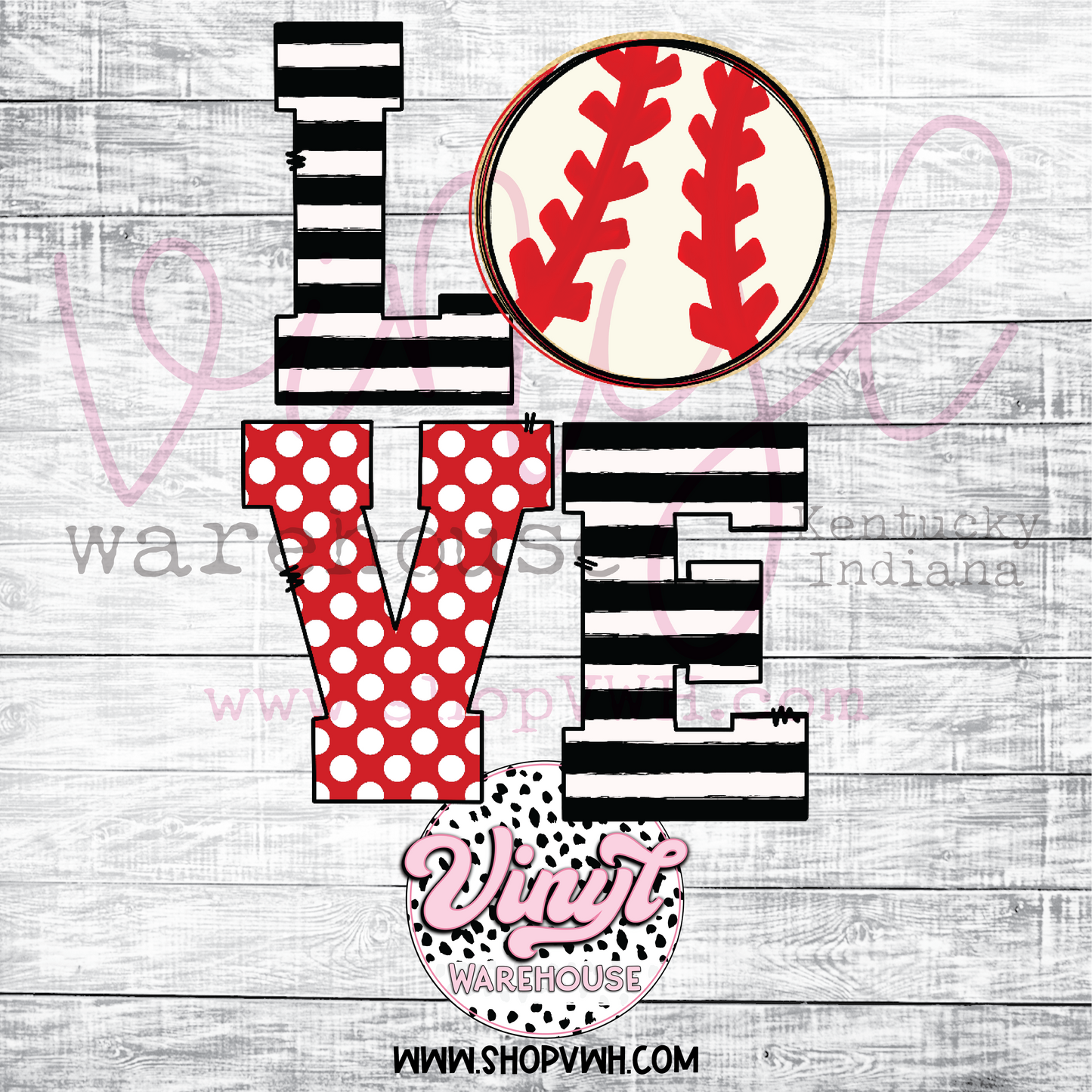 Love Baseball - Heat Transfer Print