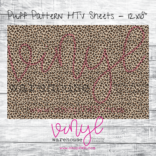 Printed Puff HTV - Brown Leopard
