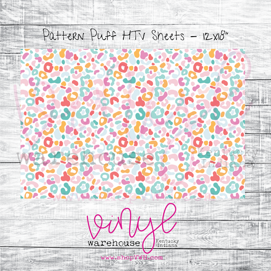Printed Puff HTV - Pastel Leopard